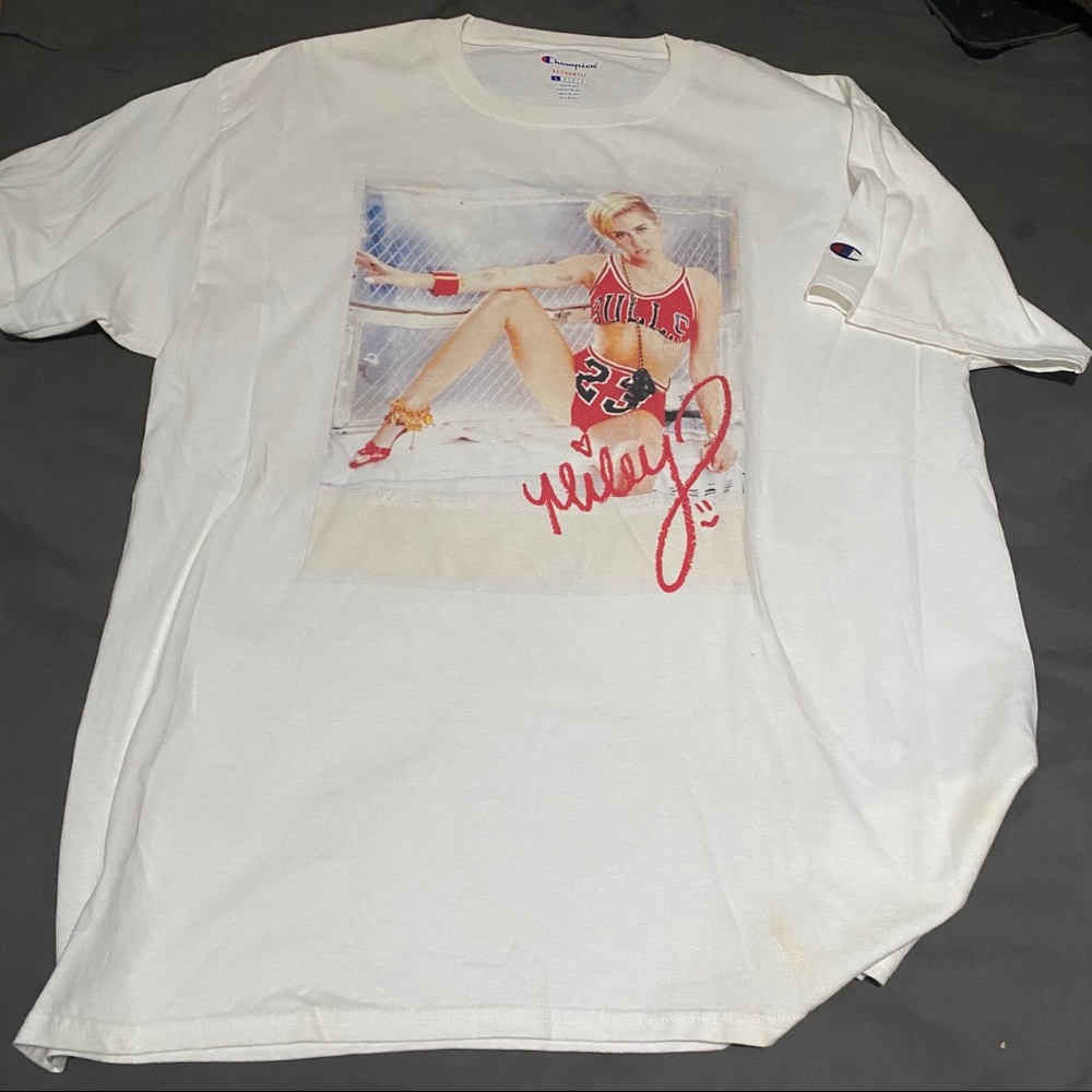 Miley Cyrus Jordan 23 Champion Shirt